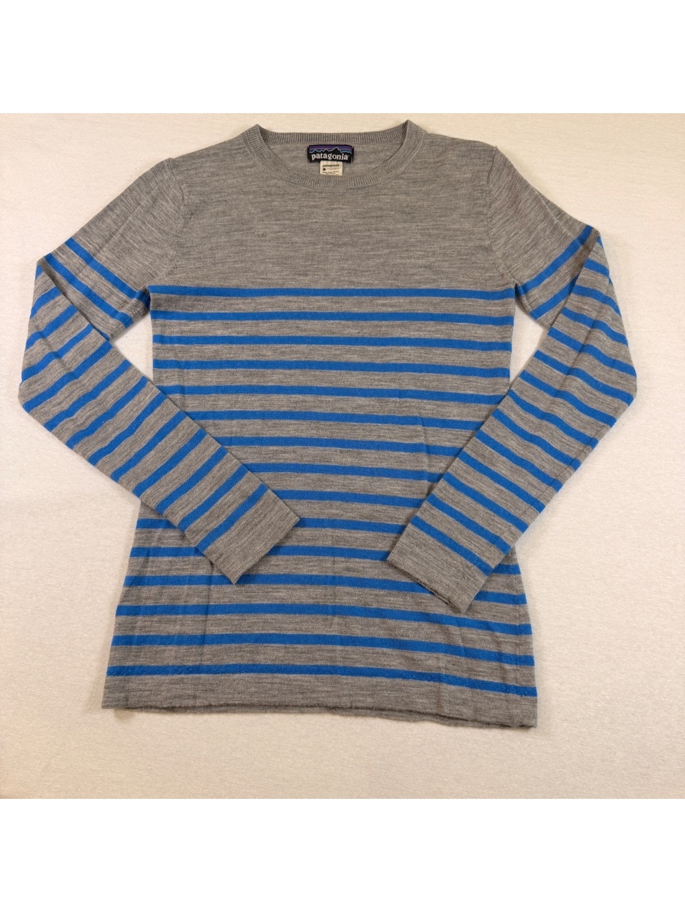 Women's Patagonia 100% Merino Wool Striped Crewneck Sweater